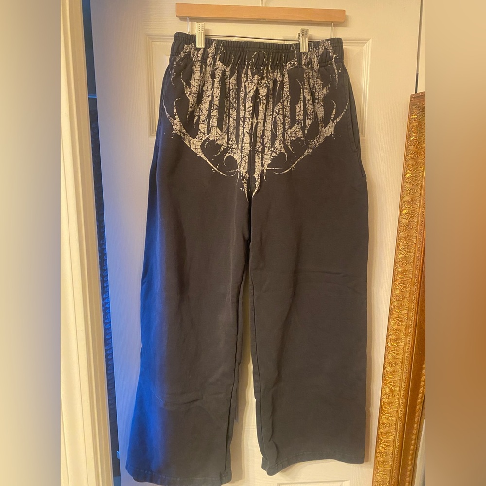 YoungLA Graphic Wide-Leg Sweats L